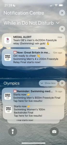 sports coverage push notifications